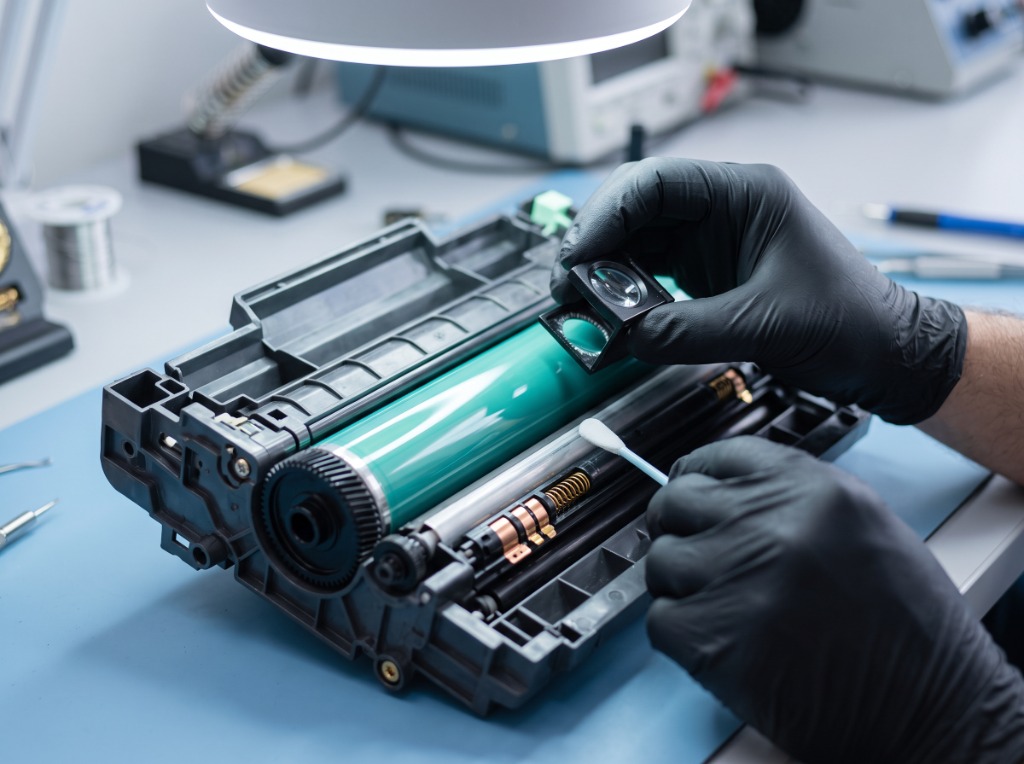 Printer imaging unit and drum maintenance for laser printers